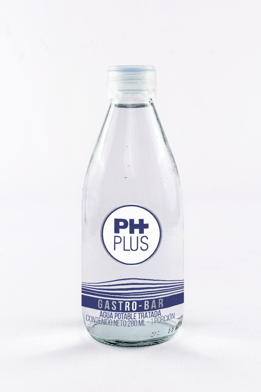 agua ph plus vidrio 280 ml x 24 ud