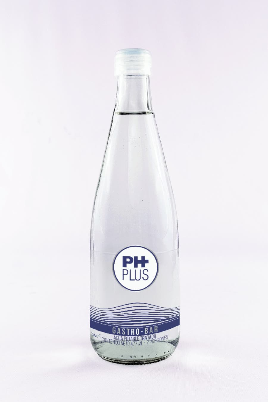 agua ph plus vidrio 477 ml x 24 ud